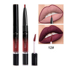 Long-lasting Water Proof Moisturizing Matte 2 In 1 Lip Liner Pencil / Lipstick