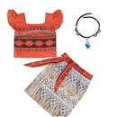 2020 Girls Moana Cosplay Costume for Kids Vaiana Princess Dress Clothes for Halloween Costumes for girls baby Girl party dresses