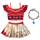 2020 Girls Moana Cosplay Costume for Kids Vaiana Princess Dress Clothes for Halloween Costumes for girls baby Girl party dresses