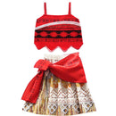 2020 Girls Moana Cosplay Costume for Kids Vaiana Princess Dress Clothes for Halloween Costumes for girls baby Girl party dresses