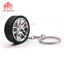 Hot RIM Car wheel Turbo keychain key ring with Brake discs Car Tire Wheel Keychain Auto Car Key Chain Keyring For BMW Audi