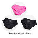 3Pcs/Set Seamless Panties Set Underwear Women's Lingerie Soft SILK Female Fashion Panty Sexy Lady Intimates Low Rise Briefs Set