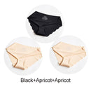 3Pcs/Set Seamless Panties Set Underwear Women's Lingerie Soft SILK Female Fashion Panty Sexy Lady Intimates Low Rise Briefs Set