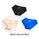 3Pcs/Set Seamless Panties Set Underwear Women's Lingerie Soft SILK Female Fashion Panty Sexy Lady Intimates Low Rise Briefs Set