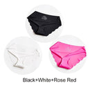 3Pcs/Set Seamless Panties Set Underwear Women's Lingerie Soft SILK Female Fashion Panty Sexy Lady Intimates Low Rise Briefs Set
