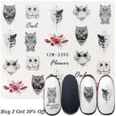 1 Sheet Russian text Nail Watermark Decals Sexy lips Middle finger Sexy girl Water Transfer Slider Russia Words Manicure Tattoos
