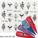1 Sheet Russian text Nail Watermark Decals Sexy lips Middle finger Sexy girl Water Transfer Slider Russia Words Manicure Tattoos