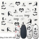 1 Sheet Russian text Nail Watermark Decals Sexy lips Middle finger Sexy girl Water Transfer Slider Russia Words Manicure Tattoos