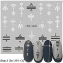 1 Sheet Russian text Nail Watermark Decals Sexy lips Middle finger Sexy girl Water Transfer Slider Russia Words Manicure Tattoos