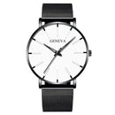 2020 Men's Watch Ultra-Thin Stainless Steel Men Business Watch Men Mesh Belt Quartz Wristwatch Male Clock Relogio Masculino