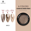 Nail Ideas 6 Colors Nail Art Glitter Gold Mirror Bubble Effect Powder