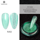 Nail Ideas 6 Colors Nail Art Glitter Gold Mirror Bubble Effect Powder