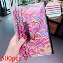 200/500pcs/Bag Girls Cute Colorful Basic Elastic Hair Bands Ponytail Holder Children Scrunchie Rubber Band Kids Hair Accessories