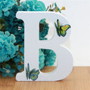 1pc 10X10cm Hand Made Animals Shape Wedding Butterfly Wooden Letters Decorative Alphabet Word Letter Name Design Art Crafts DIY