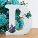 1pc 10X10cm Hand Made Animals Shape Wedding Butterfly Wooden Letters Decorative Alphabet Word Letter Name Design Art Crafts DIY