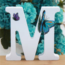 1pc 10X10cm Hand Made Animals Shape Wedding Butterfly Wooden Letters Decorative Alphabet Word Letter Name Design Art Crafts DIY