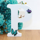 1pc 10X10cm Hand Made Animals Shape Wedding Butterfly Wooden Letters Decorative Alphabet Word Letter Name Design Art Crafts DIY