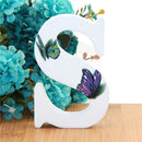 1pc 10X10cm Hand Made Animals Shape Wedding Butterfly Wooden Letters Decorative Alphabet Word Letter Name Design Art Crafts DIY