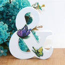 1pc 10X10cm Hand Made Animals Shape Wedding Butterfly Wooden Letters Decorative Alphabet Word Letter Name Design Art Crafts DIY