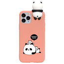 3D Cute Panda Case For iPhone XR 11 Pro XS Max X SE 2 2020 iphone 7 8 6 S 6S Plus 7Plus 5 5S