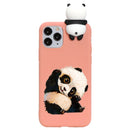 3D Cute Panda Case For iPhone XR 11 Pro XS Max X SE 2 2020 iphone 7 8 6 S 6S Plus 7Plus 5 5S