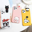 3D Dog /Cat Funny Case For iPhone XR 11 Pro XS Max X SE 2 2020 5 8Plus 7 8 6 S 6S Plus