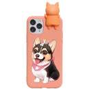 3D Dog /Cat Funny Case For iPhone XR 11 Pro XS Max X SE 2 2020 5 8Plus 7 8 6 S 6S Plus