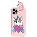 3D Unicorn Cartoon Silicone Soft Case For iPhone 11 PRO SE 2020 X XR XS MAX 6 S 7 8 Plus 5