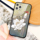 3D Emboss Oriental Flower Birds Case For iPhone 11 Pro XS MAX XR X 8 7 6 6S Plus 5