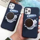 3D Oreo Milk Cookie Holder Case For iPhone 11 Pro X XR XS Max SE 7 8 6 6S Plus 5