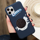 3D Oreo Milk Cookie Holder Case For iPhone 11 Pro X XR XS Max SE 7 8 6 6S Plus 5
