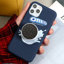 3D Oreo Milk Cookie Holder Case For iPhone 11 Pro X XR XS Max SE 7 8 6 6S Plus 5