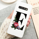 Custom Name Letter Silicone Case For Samsung Galaxy A40 A50 A70 A51 A71 A21 A10 Cover Note 10 8 9 A7 A9 A6 A8 Plus 2018