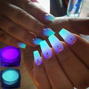 Neon Florescent Glow In The Dark Nail Glitter Powder