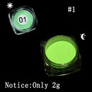 Neon Florescent Glow In The Dark Nail Glitter Powder