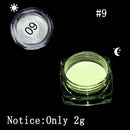 Neon Florescent Glow In The Dark Nail Glitter Powder