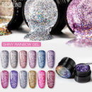 Rainbow Glitter Gel Nail Polish
