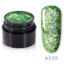 Rainbow Glitter Gel Nail Polish