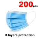 100Pcs 3 Layers Non Woven Maximum Filter Disposable Anti-Dust Protective Face Mask