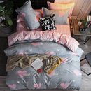 Kitty Duvet Cover Pillow Case Bed Sheet Set