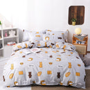 Kitty Duvet Cover Pillow Case Bed Sheet Set