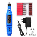 1 Set 6 Bits Nail Art Drill File UV Gel Remove Sanding Buffer Pedicure Electric Machine Drills Professional Nail Art Tools Kit
