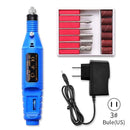 1 Set 6 Bits Nail Art Drill File UV Gel Remove Sanding Buffer Pedicure Electric Machine Drills Professional Nail Art Tools Kit