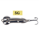 1pcs DD Metal Spoon Fishing Lure Treble Hook 5g 10g 15g 20g Silver Gold Metal Sequins Spinnerbait Treble Hook Hard Bait Tackle