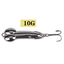 1pcs DD Metal Spoon Fishing Lure Treble Hook 5g 10g 15g 20g Silver Gold Metal Sequins Spinnerbait Treble Hook Hard Bait Tackle