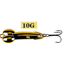 1pcs DD Metal Spoon Fishing Lure Treble Hook 5g 10g 15g 20g Silver Gold Metal Sequins Spinnerbait Treble Hook Hard Bait Tackle