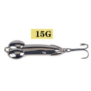 1pcs DD Metal Spoon Fishing Lure Treble Hook 5g 10g 15g 20g Silver Gold Metal Sequins Spinnerbait Treble Hook Hard Bait Tackle