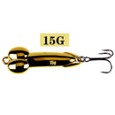 1pcs DD Metal Spoon Fishing Lure Treble Hook 5g 10g 15g 20g Silver Gold Metal Sequins Spinnerbait Treble Hook Hard Bait Tackle
