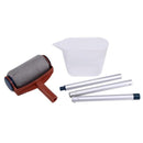 8pcs/set Multifunctional DIY Paint Roller Brush Tools Set Household Use Wall Decorative Handle Flocked Edger Tool Painting Brus