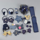 18 Piece hair clip set Cute Hair Accessories Girl headwear Bow Flower animal Hairpins hair band cartoon Elastic Headdress Gift